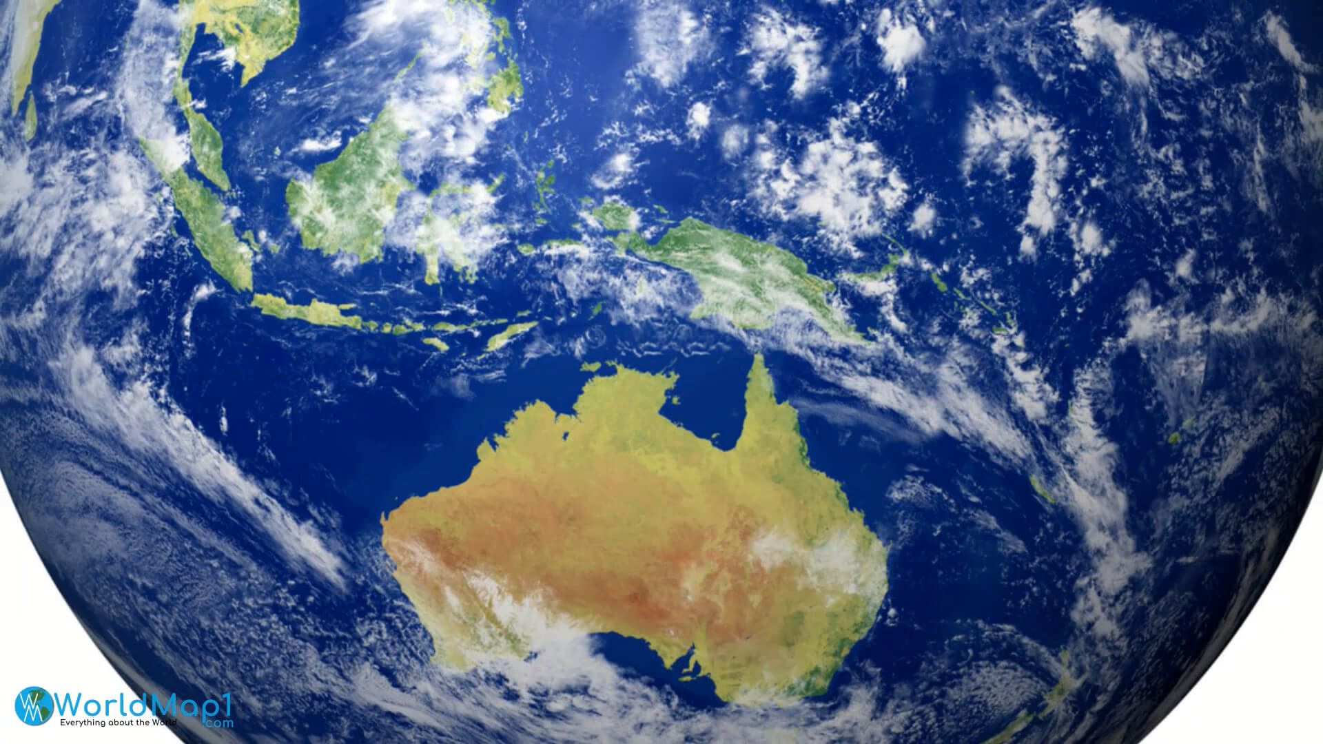 Australia Globe Map
